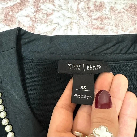 WHBM Pearl Embellished Knit Cardigan Jacket - Picture 6 of 12